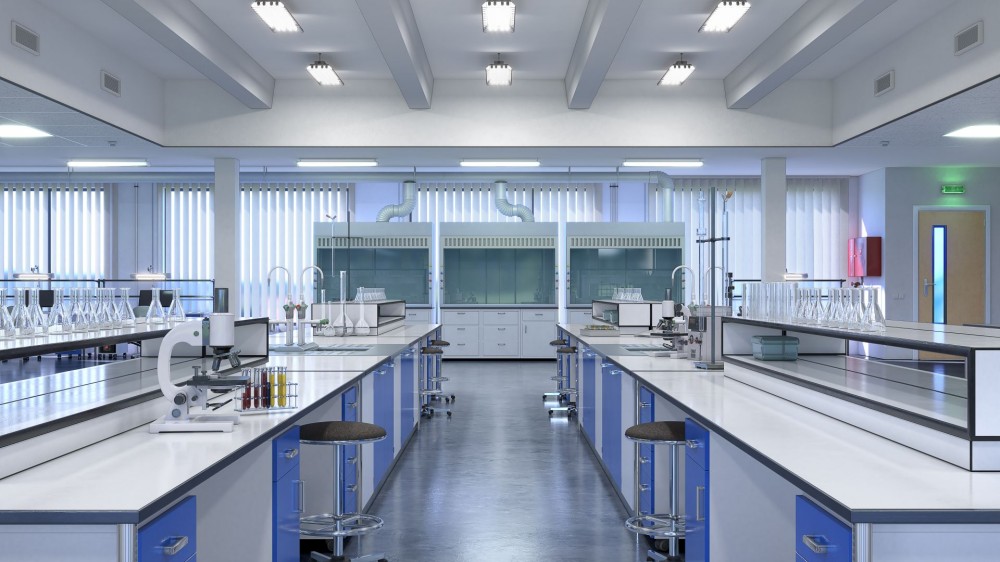 觅知网_一个实验室的房间Laboratory interior. 3d illustration_1666876.jpg